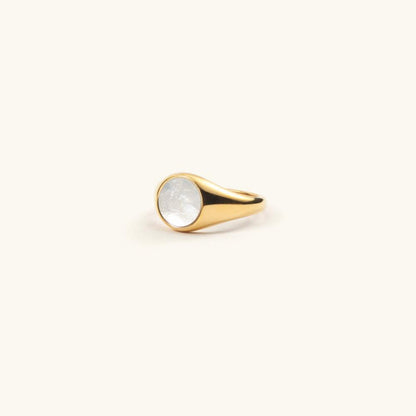 Bague femme en or taille 46,8-57,2 mm acier inoxydable perle d'eau douce