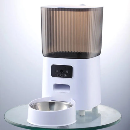 Distributeur automatique intelligent pour chat avec caméra haute définition – Double bol de 5 L et surveillance en temps réel