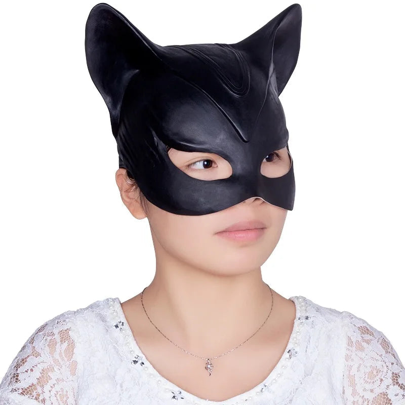 Masque en latex de Femme Chat pour déguisement et Halloween – Costume séduisant pour adultes