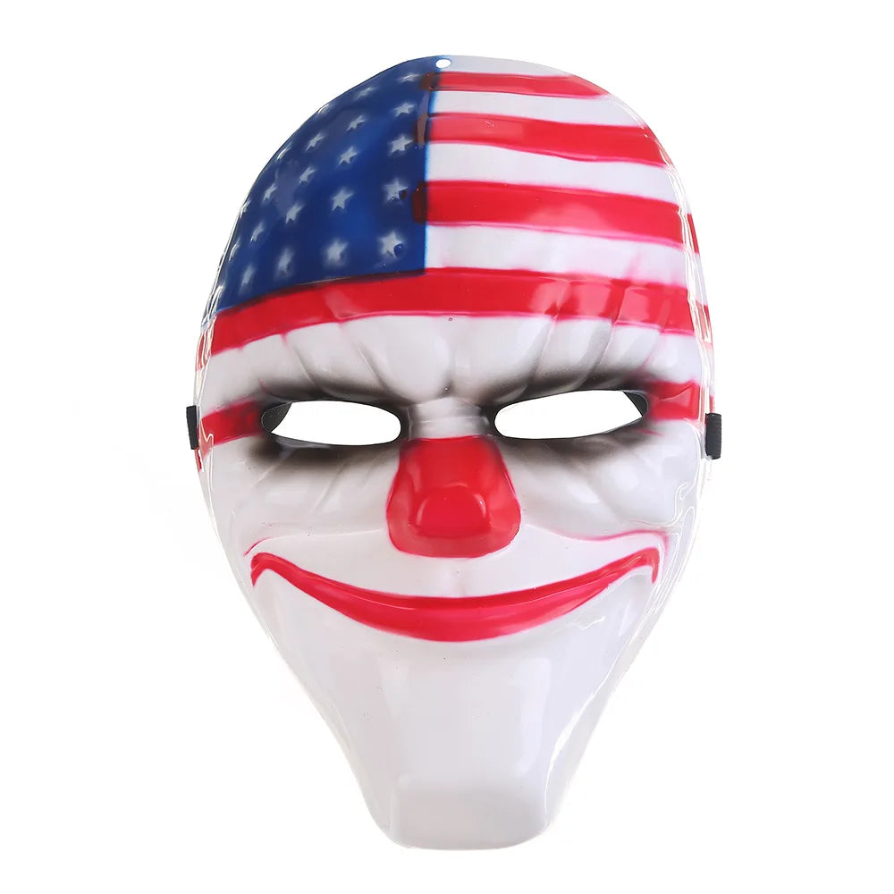 Masque de Clown d'Halloween en PVC pour Déguisement – Masque Complet Inspiré de Payday 2