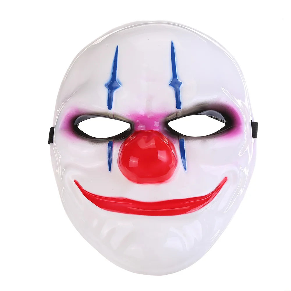 Masque de Clown d'Halloween en PVC pour Déguisement – Masque Complet Inspiré de Payday 2