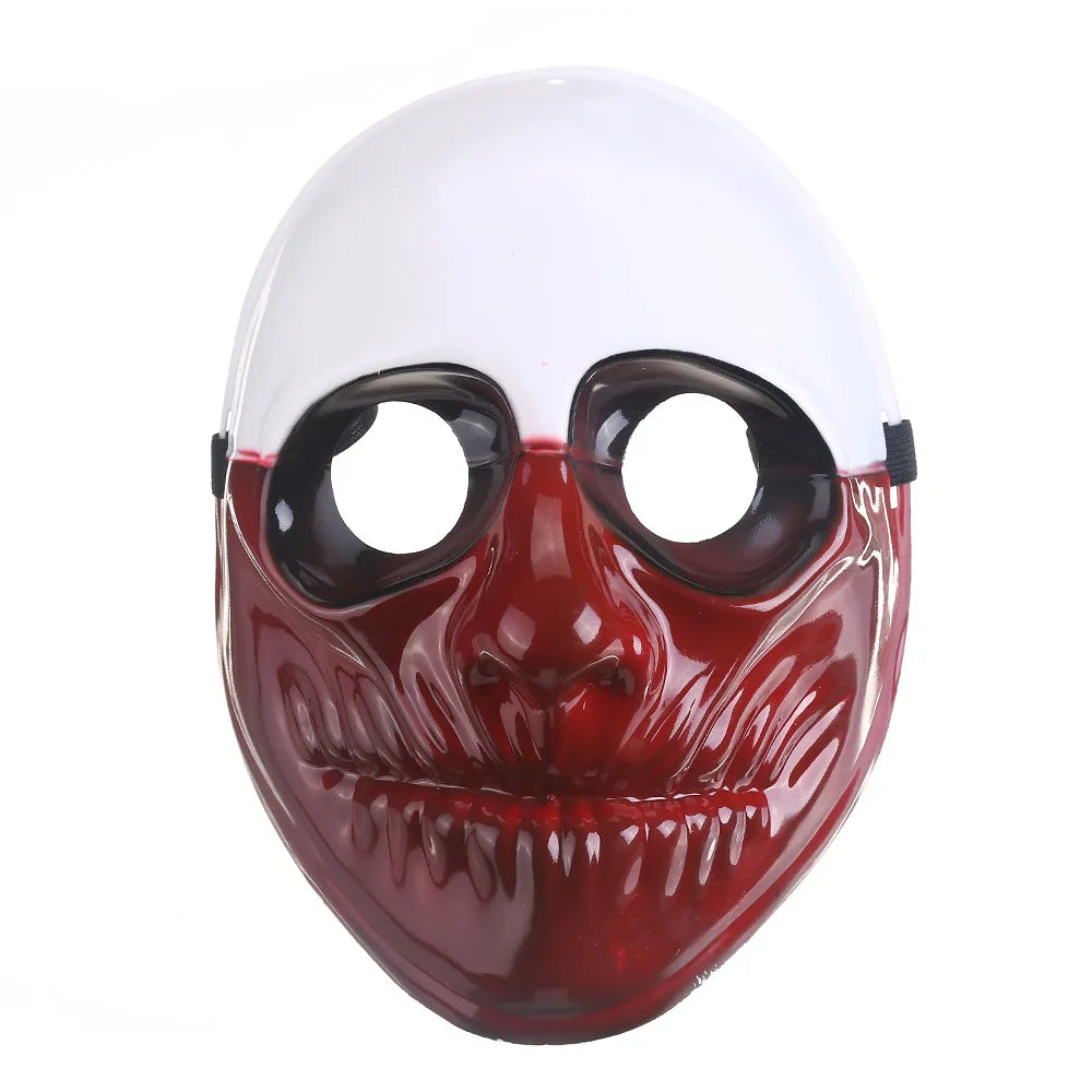 Masque de Clown d'Halloween en PVC pour Déguisement – Masque Complet Inspiré de Payday 2