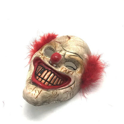 Masque de Clown Horreur Rétro pour Halloween – Masque Unisexe avec Détails Usés