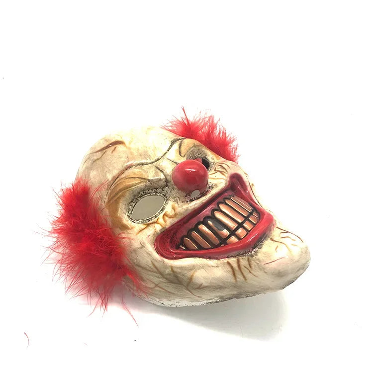 Masque de Clown Horreur Rétro pour Halloween – Masque Unisexe avec Détails Usés