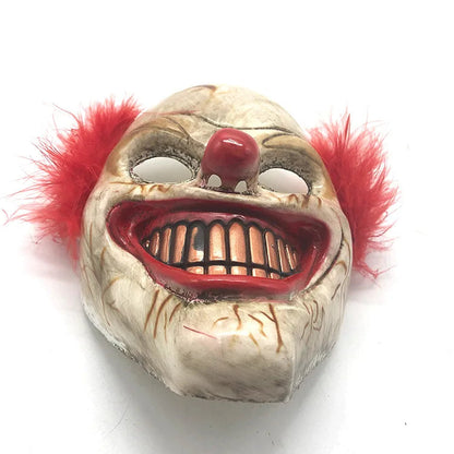 Masque de Clown Horreur Rétro pour Halloween – Masque Unisexe avec Détails Usés