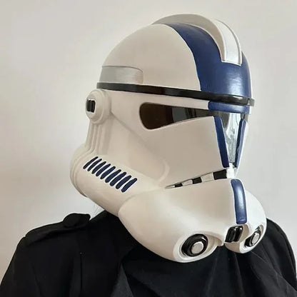 Masque de cosplay Mandalorien pour Halloween 2025 – Casque unisexe avec visière sombre