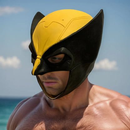 Masque de cosplay Wolverine en latex – Casque complet pour Halloween et événements pour adultes