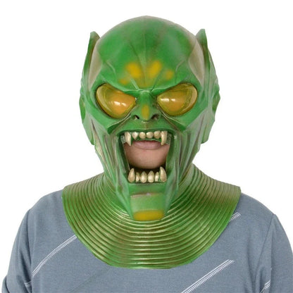 Masque de Démon d'Halloween en Latex pour Adulte – Costume Complet avec Détails Sculptés