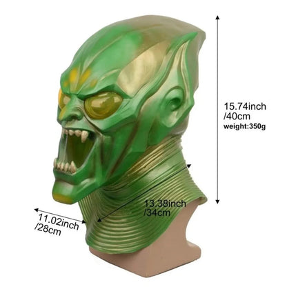 Masque de Démon d'Halloween en Latex pour Adulte – Costume Complet avec Détails Sculptés