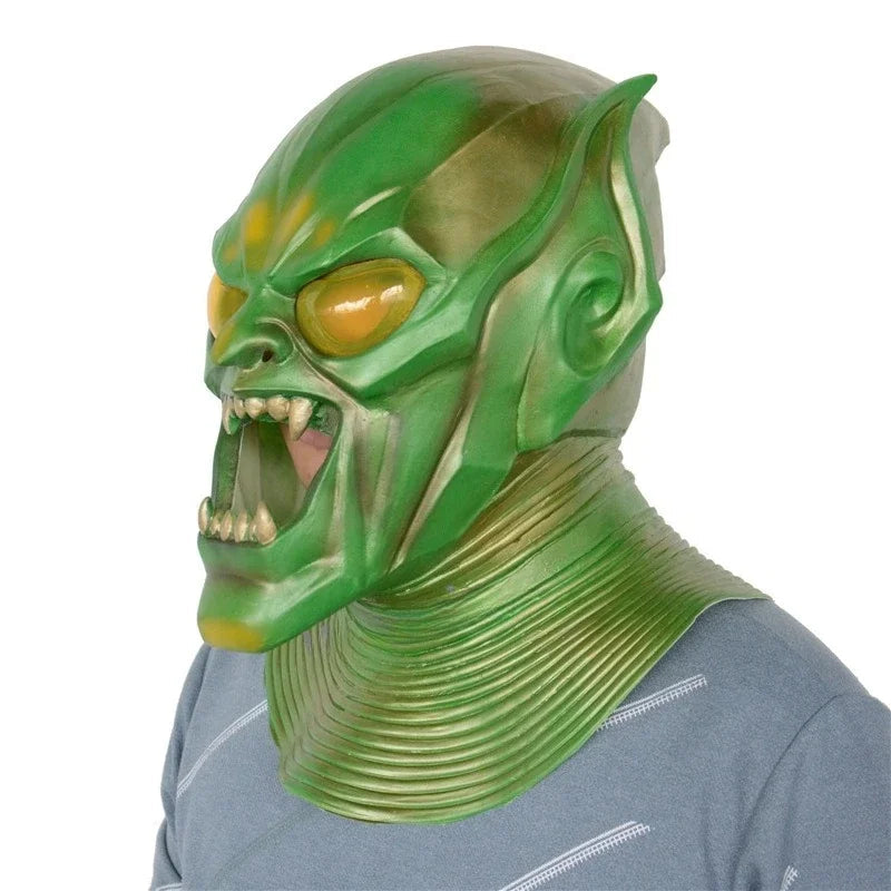 Masque de Démon d'Halloween en Latex pour Adulte – Costume Complet avec Détails Sculptés