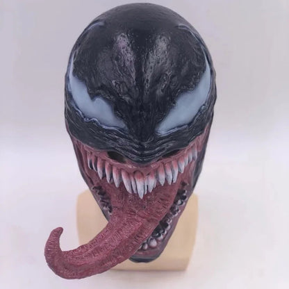 Masque en latex pour cosplay et Halloween – Casque intégral unisexe avec détails horrifiants