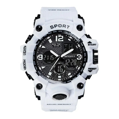 Montre électronique de sport pour hommes avec fonction lumineuse – Design noir à la mode pour adolescents