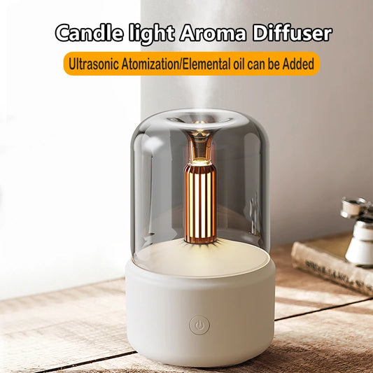 Mini Aroma Diffuser with Night Light – USB Air Humidifier for Essential Oils