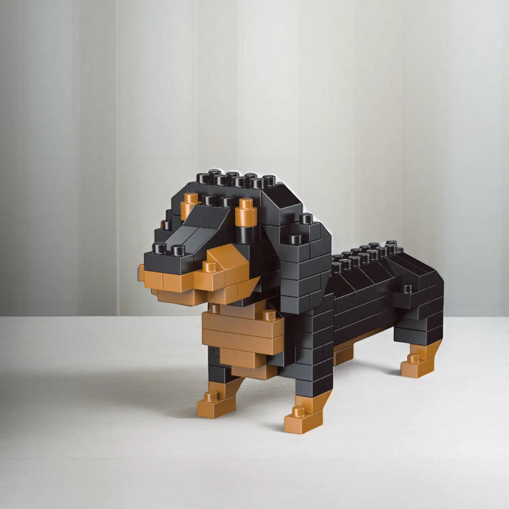 Jouet de Blocs de Construction Mini Teckel – Ensemble de Construction Amusant et Éducatif pour Tous les Âges