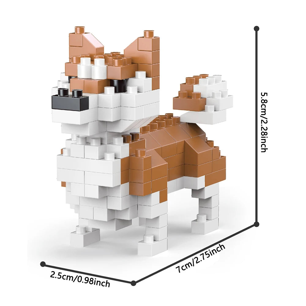 Jouet de Blocs de Construction Mini Teckel – Ensemble de Construction Amusant et Éducatif pour Tous les Âges