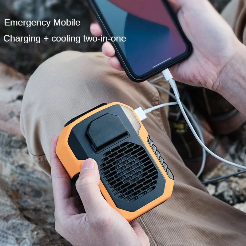 Mini ventilateur portable à pince avec chargeur USB – Refroidissement silencieux, 3 vitesses, design compact pour activités en plein air