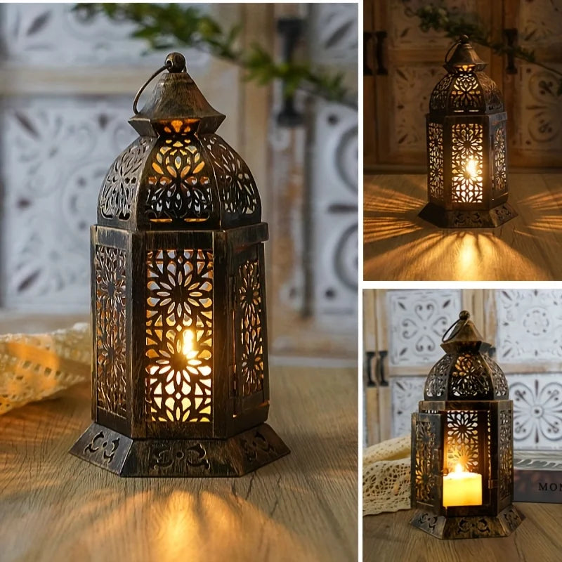 Mira Lantern Candelabra | Metal Retro Moroccan Design