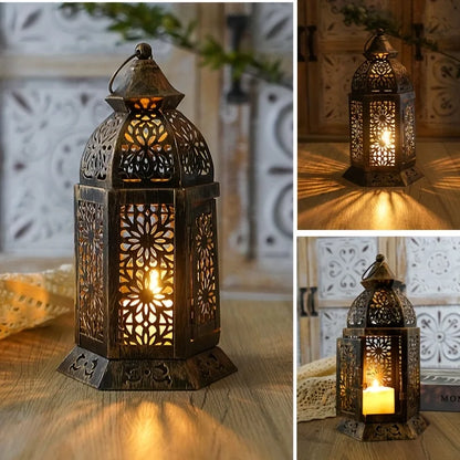 Mira Lantern Candelabra | Metal Retro Moroccan Design