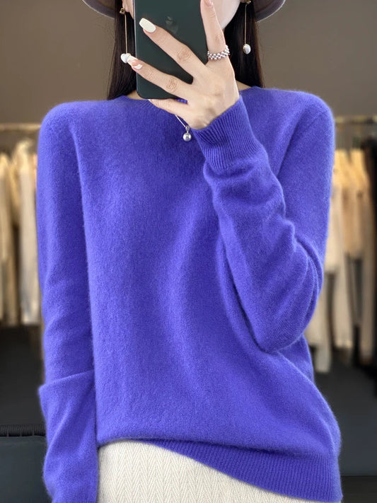 Mira Merino Sweater | 100% Pure Wool, O-Neck Design