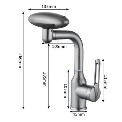 Robinet cascade Mira | 4 modes de sortie d'eau, rotation à 360°