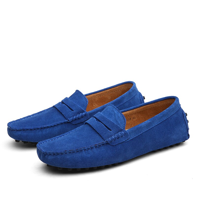 Mocassins décontractés en daim pour hommes – Confort et élégance en noir et autres couleurs