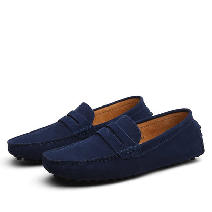 Mocassins décontractés en daim pour hommes – Confort et élégance en noir et autres couleurs