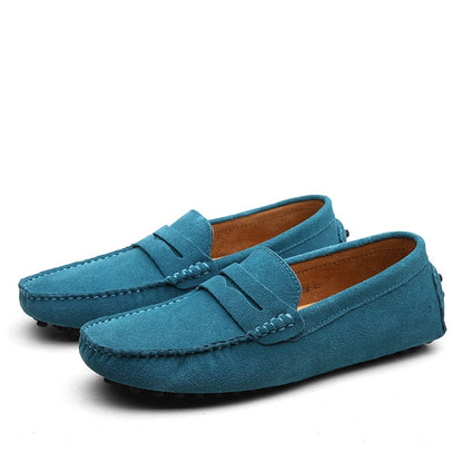 Mocassins décontractés en daim pour hommes – Confort et élégance en noir et autres couleurs