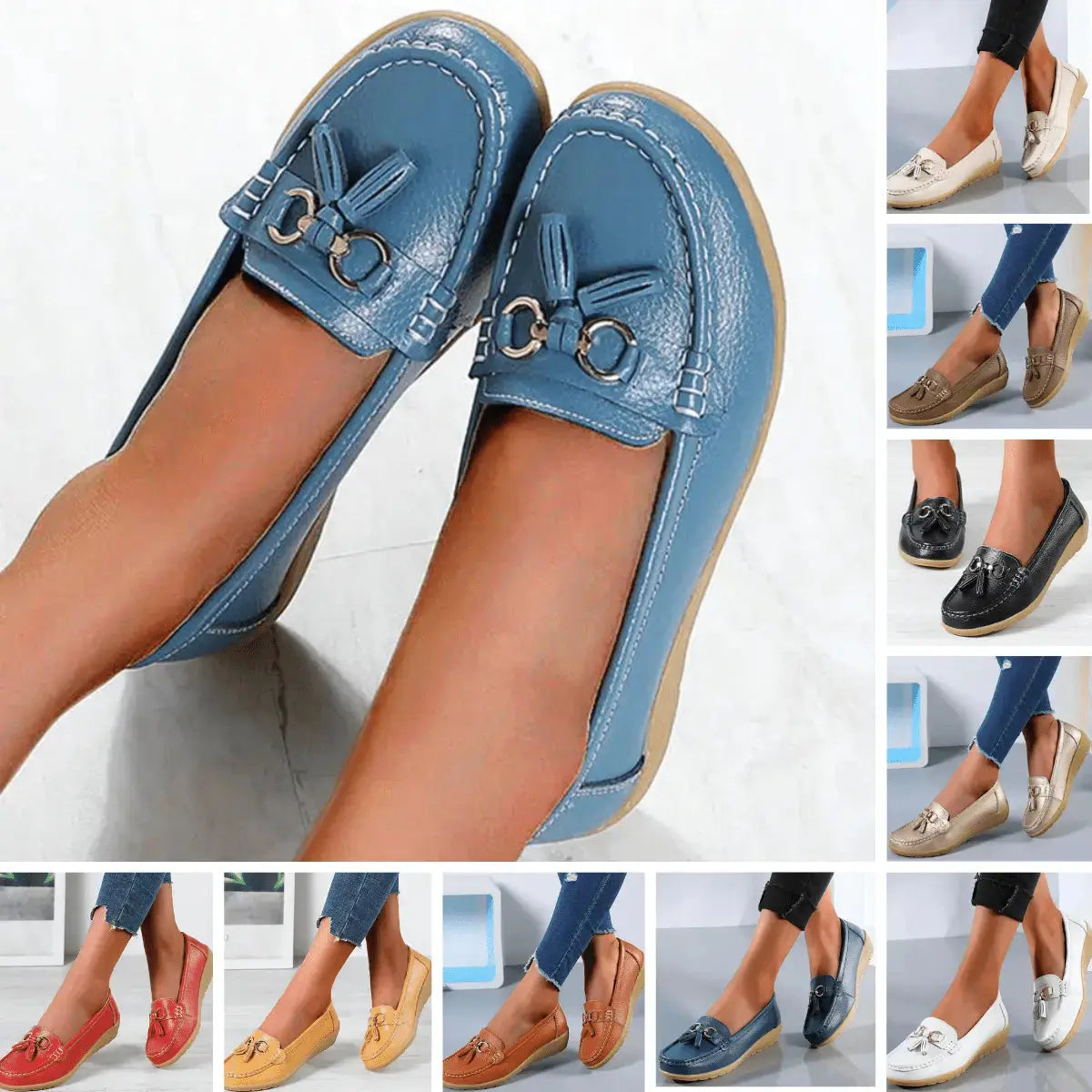 Mocassins respirants en cuir synthétique orthopédique pour femmes – Confort et soutien pour un usage quotidien
