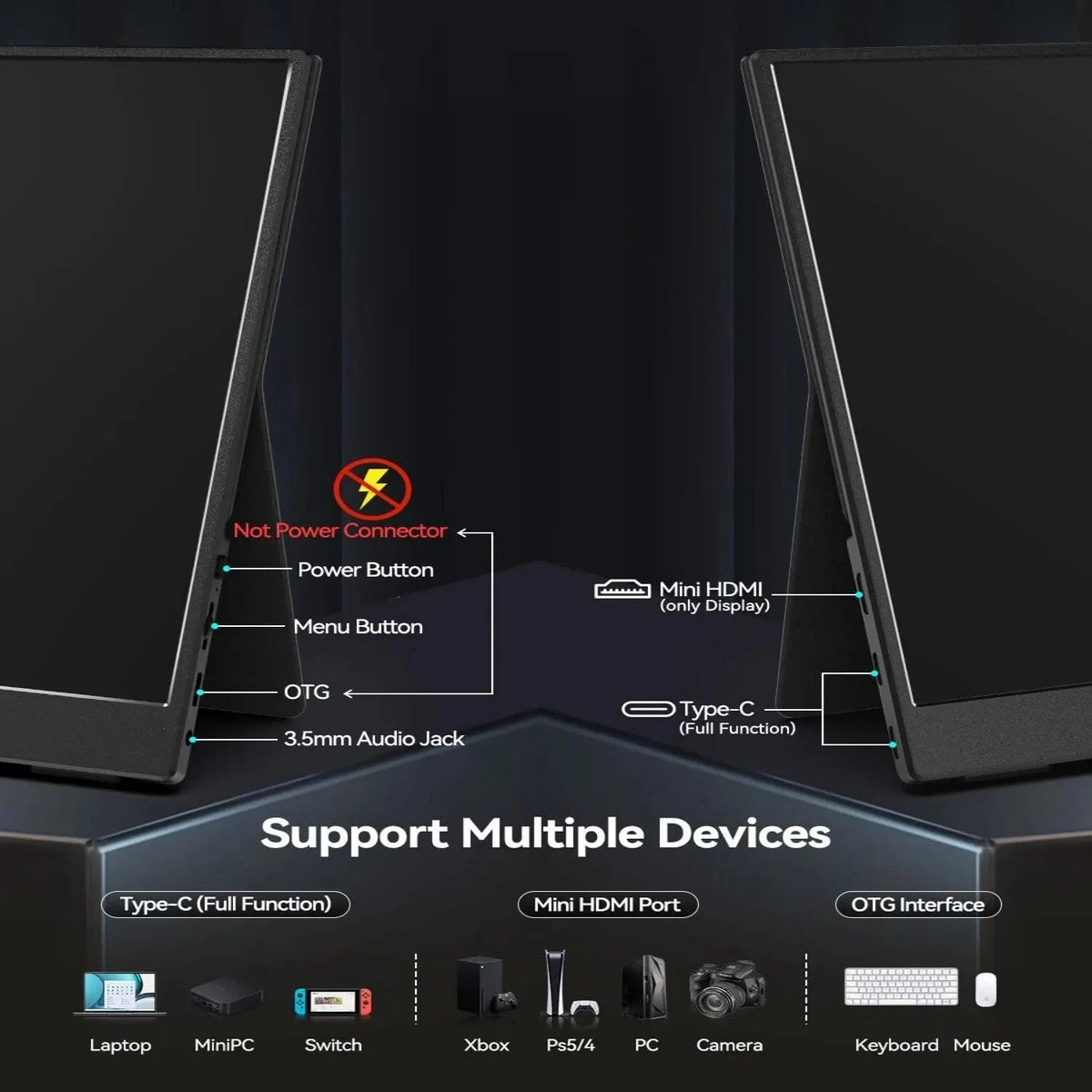 Écran OLED portable 13,3 pouces Full HD avec temps de réponse de 1 ms et couverture 100 % DCI-P3