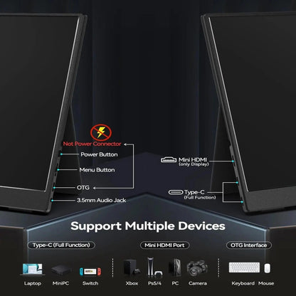 Écran OLED portable 13,3 pouces Full HD avec temps de réponse de 1 ms et couverture 100 % DCI-P3