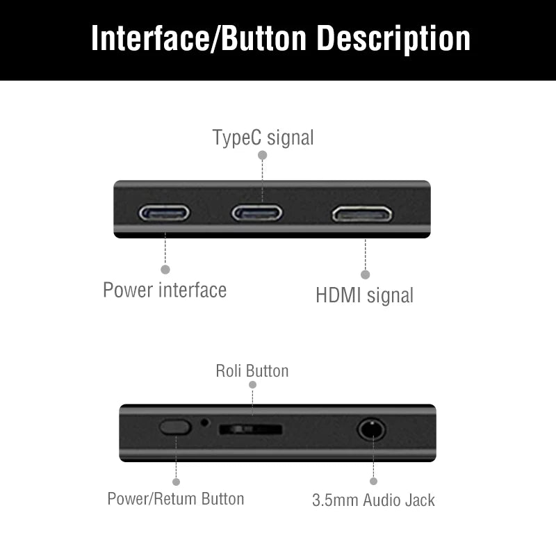 Écran tactile portable 16 pouces 1920x1200 HDR10 avec haut-parleurs intégrés – Écran multipoint IPS 60 Hz