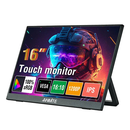 Écran tactile portable 16 pouces 1920x1200 HDR10 avec haut-parleurs intégrés – Écran multipoint IPS 60 Hz