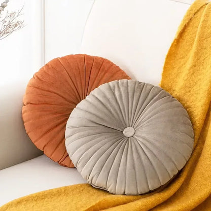 Nora Pumpkin Pillow | Soft Velvet, Embroidered Design