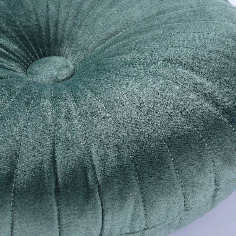 Nora Pumpkin Pillow | Soft Velvet, Embroidered Design