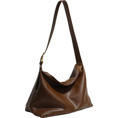 Sac à bandoulière en cuir noir pour femme – Élégant et pratique pour toutes les occasions, design réglable et spacieux