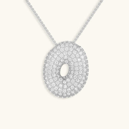 Variant image for Collier Femme Or 18 Carats avec Pendentif Initial et Diamant Simulant 18 pouces-41