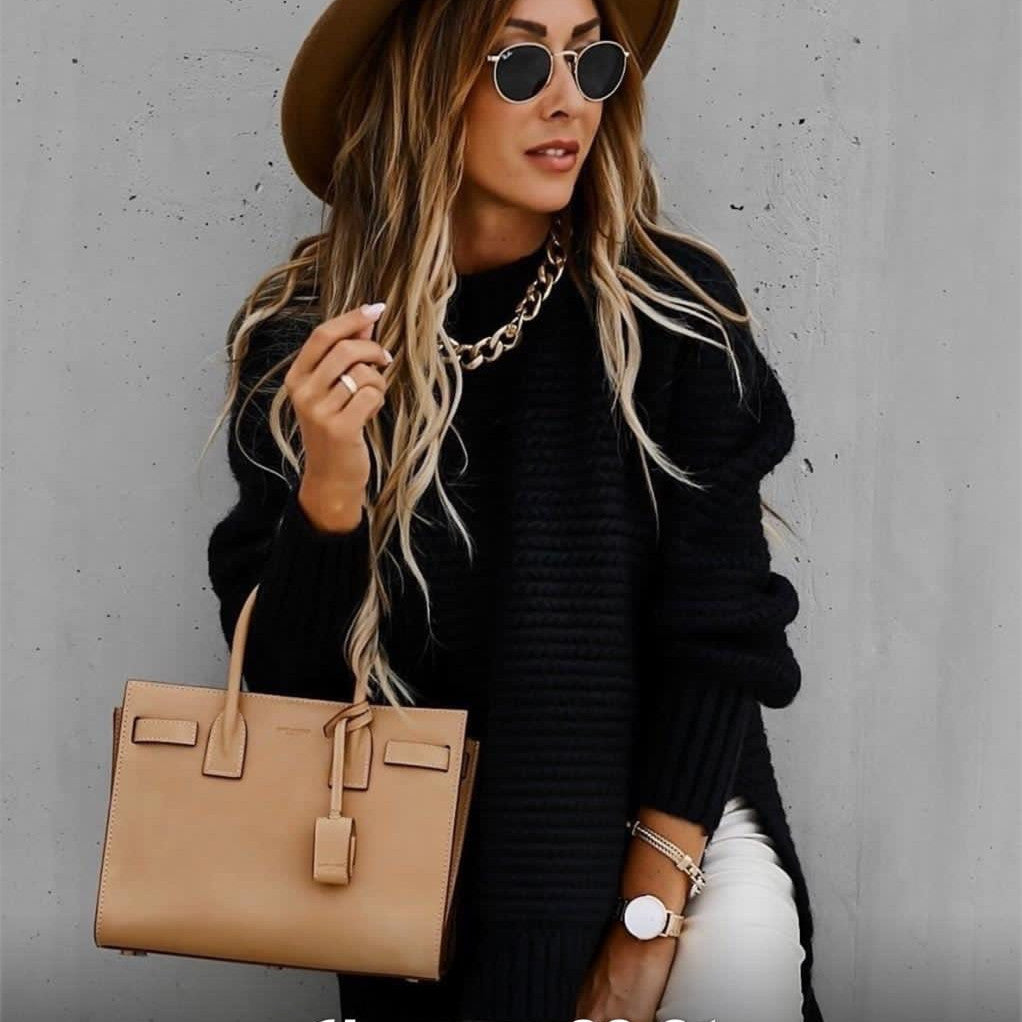 Oasis Knit Sweater | Oversized, High Neck
