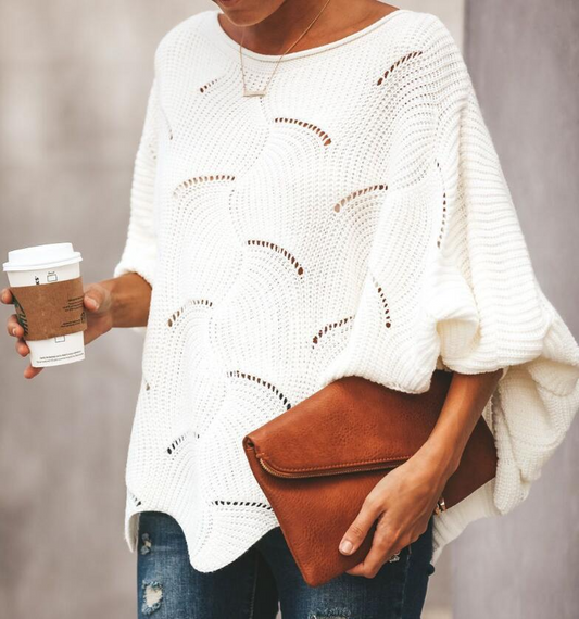 Olea Knit Sweater | Oversized Cotton Blend