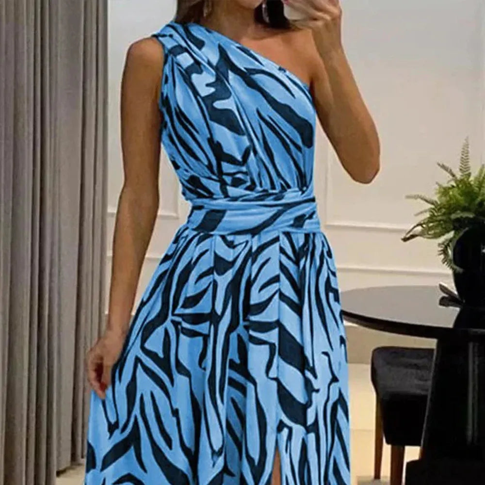 Robe longue imprimée élégante et fluide pour femmes – Tissu doux, polyvalente pour sorties et occasions spéciales