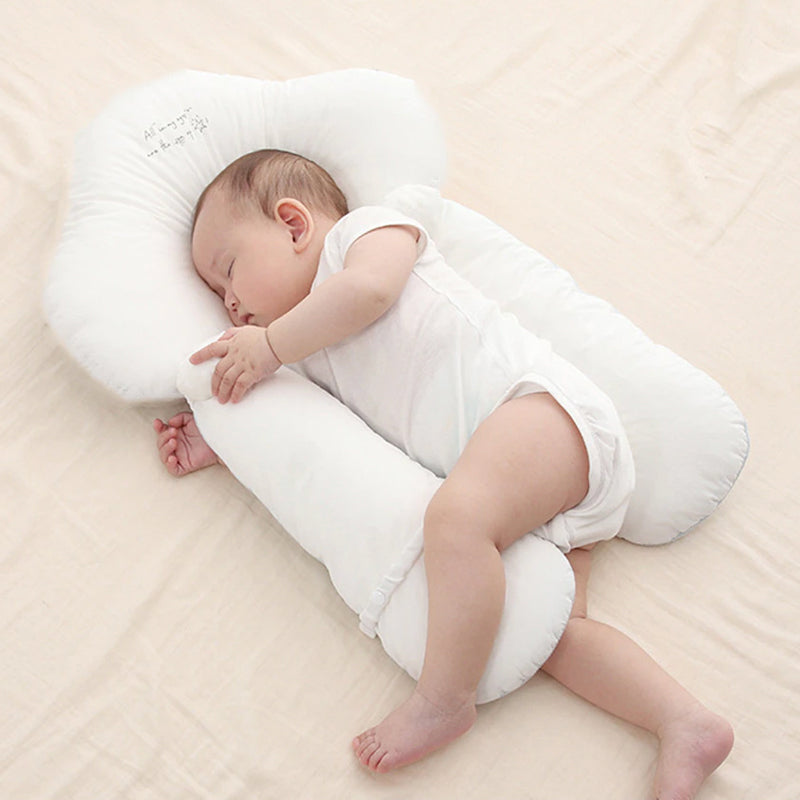 Baby Pillow in Organic Cotton with Adjustable U-Shaped Neck Support – Comfort and Safety for Infants up to 24 Months