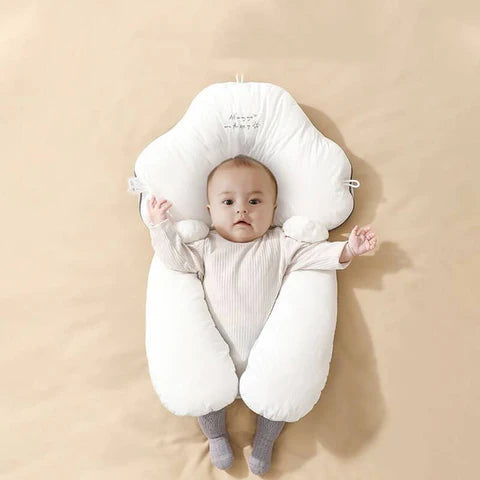 Baby Pillow in Organic Cotton with Adjustable U-Shaped Neck Support – Comfort and Safety for Infants up to 24 Months