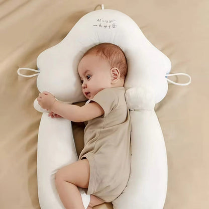 Baby Pillow in Organic Cotton with Adjustable U-Shaped Neck Support – Comfort and Safety for Infants up to 24 Months