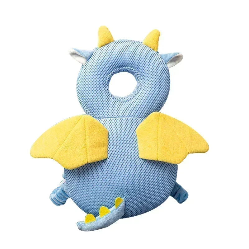 Coussin de Protection pour Bébé – Casque Anti-Chute Mignon en Tencel 3D et Coton PP – Sécurité et Confort 33 x 19 cm