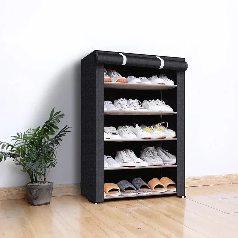 Multilayer Dustproof Shoe Organizer – Compact and Elegant Storage for Home with 9 Grids