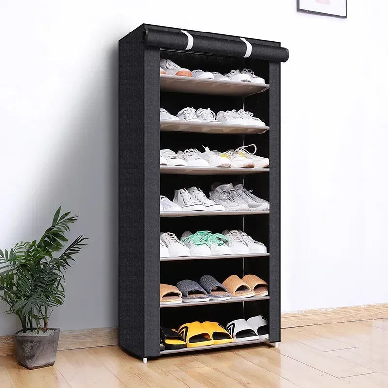 Multilayer Dustproof Shoe Organizer – Compact and Elegant Storage for Home with 9 Grids