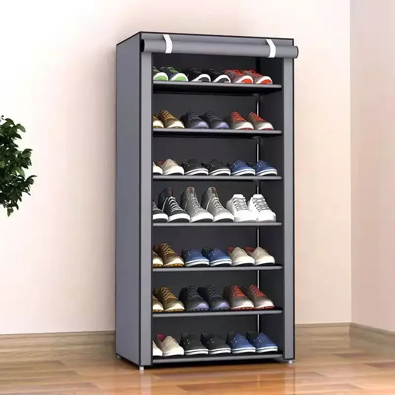 Multilayer Dustproof Shoe Organizer – Compact and Elegant Storage for Home with 9 Grids