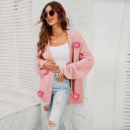 Oriana Cardigan | Oversized, Lantern Sleeve, Acrylic