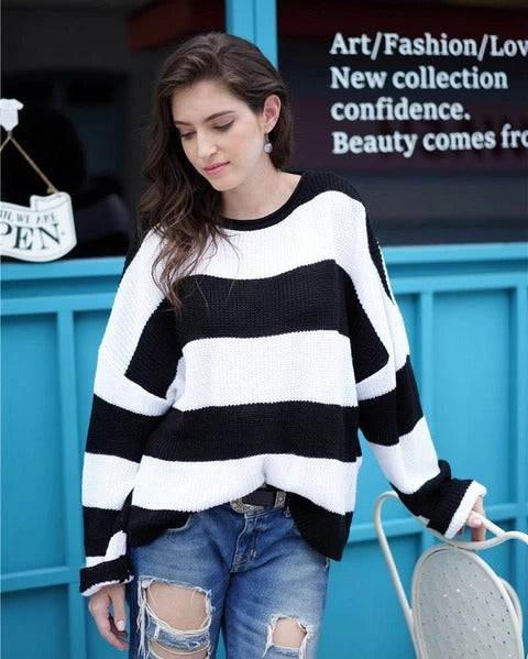 Oriana Sweater | Boxy Cropped Ribbed Knit
