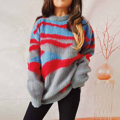 Oriana Sweater | Oversized, Irregular Striped Knit