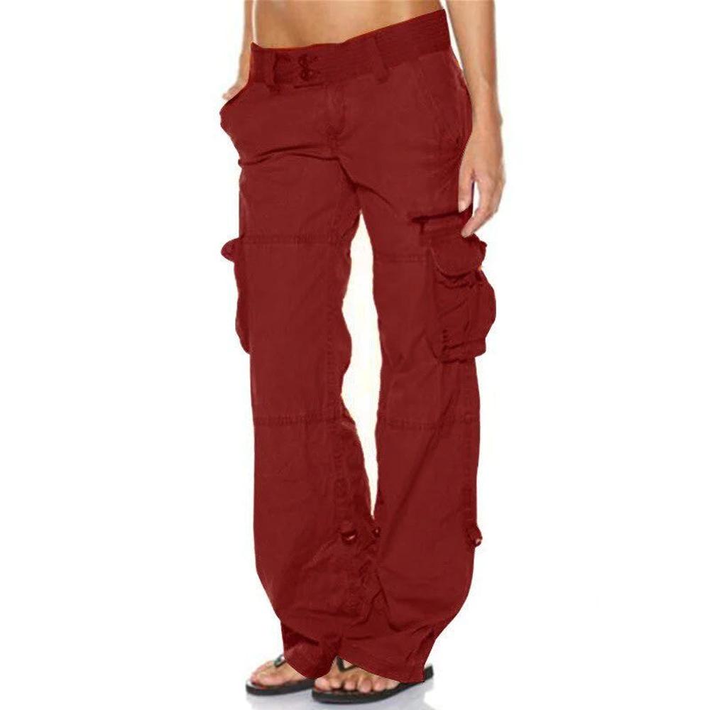 Pantalon cargo pour femme avec poches fonctionnelles – Confort et style contemporain, disponible en plusieurs couleurs, tailles S à XL